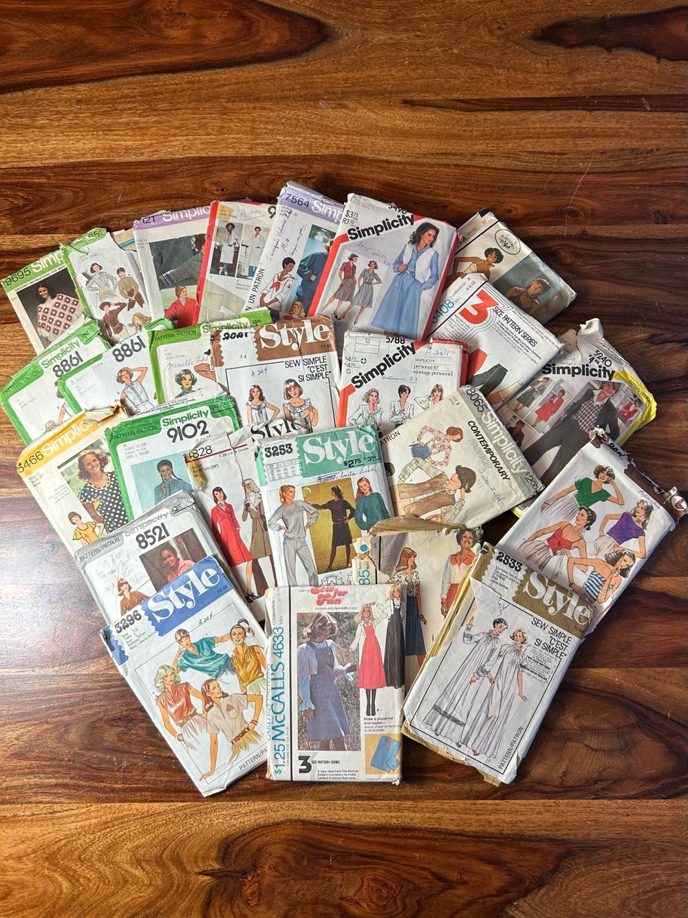 Assorted Vintage Sewing Patterns - Mixed Brands - For junk journaling